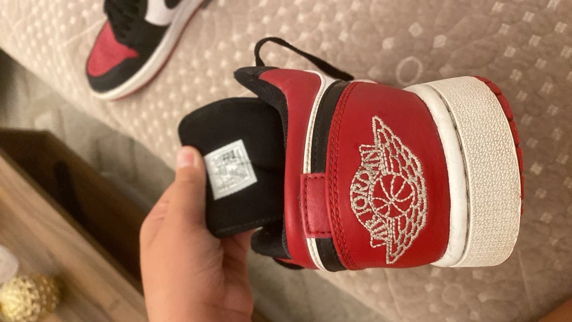 Jordan 1 low bred toe - 90