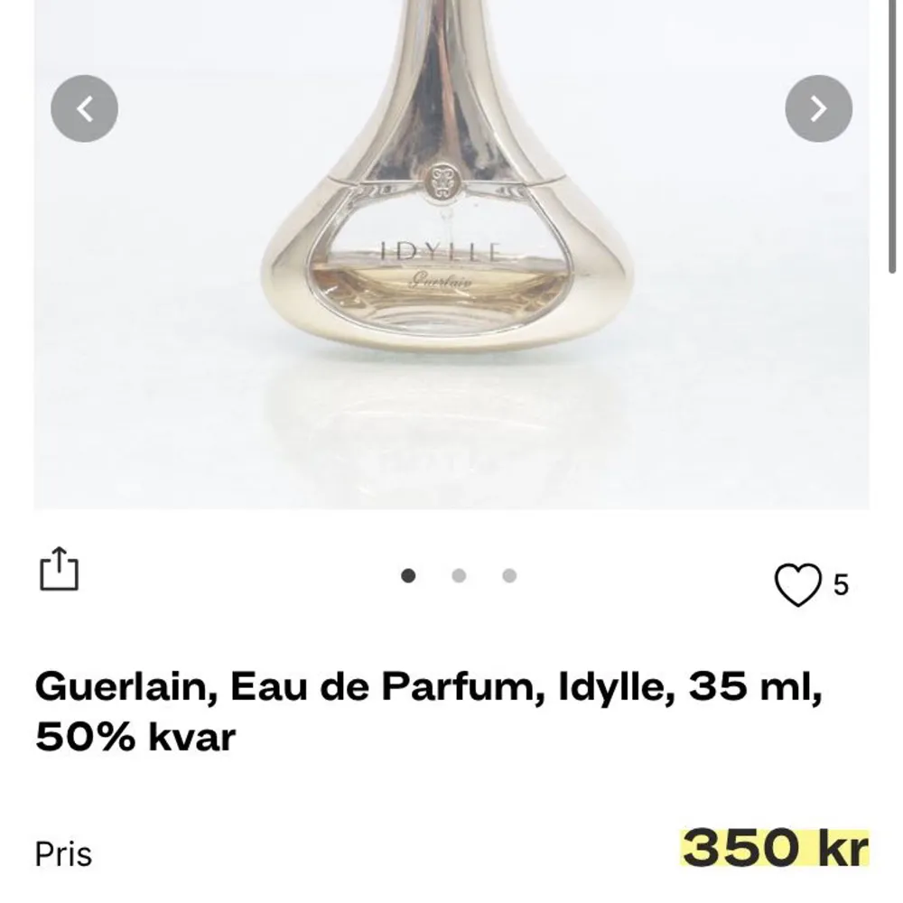 Säljer denna vintage parfymen med ca 60% kvar i flaskan  Pris kan diskuteras. Övrigt.