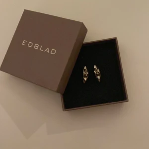 Edblad örhängen  - Säljer dessa trendiga fina edblad örhängen som jag fick i födelsedagspresent❤️säljer dom pågrund av att jag bara använder guld❤️ Helt oanvända❤️