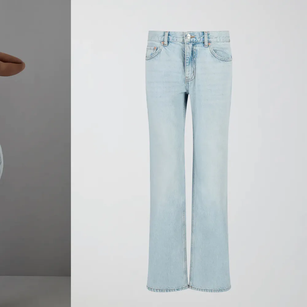 ljusblå raka lowrise jeans från gina, 500kr nya💞. Jeans & Byxor.