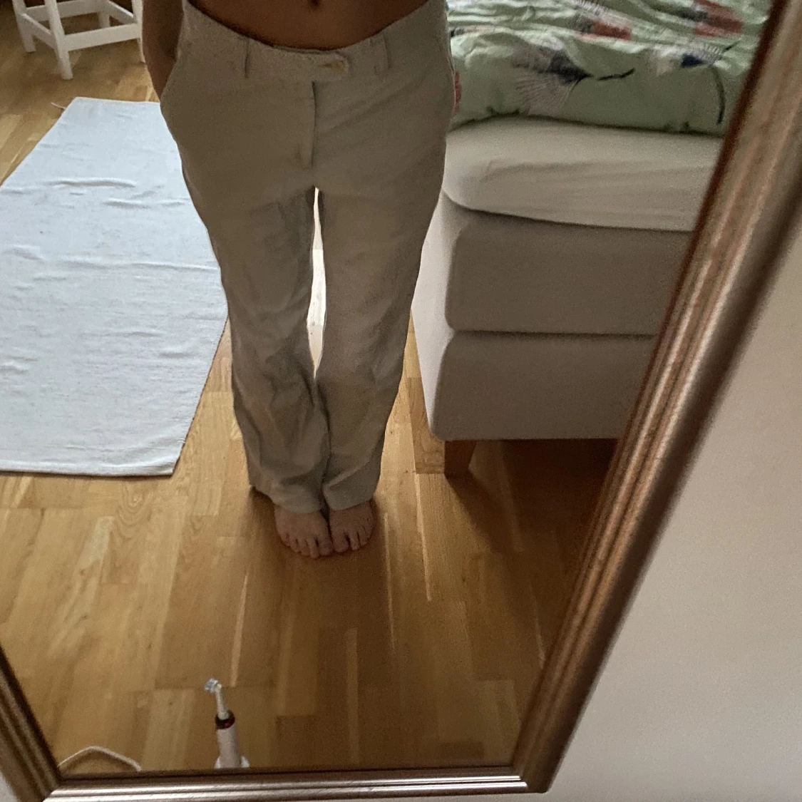 Lågmidjade tygbyxor!! - 90