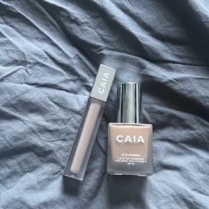 Caia foundation och Concealer  - Foundation i färgen 4C och counceler i färgen 3C. Ungefär hälften kvar i councelern och 60% av foundationen. Säljer då dem inte kommer till användning längre!