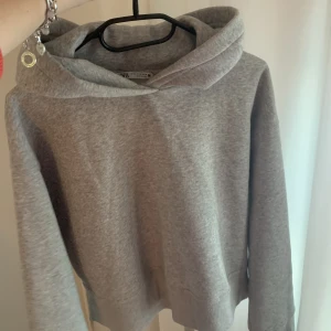 Zara hoodie  - Snygg hoodie från zara i grå! Storlek M men passar på mig som är en S! 