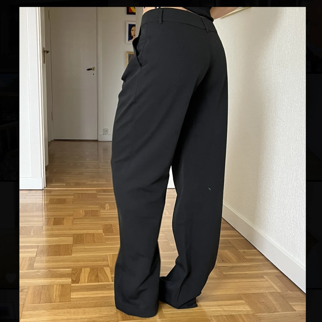 Svarta lowwaist kostymbyxor - 90