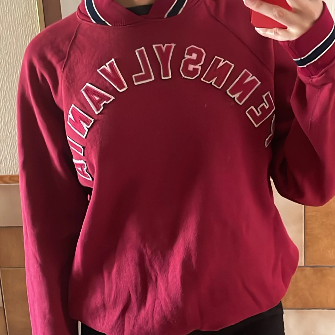 Vinröd sweatshirt  - 91