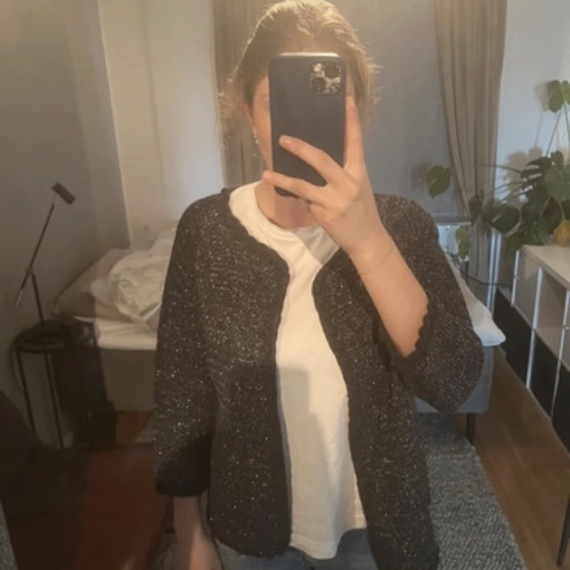 trekvartsärmad kofta  - 90