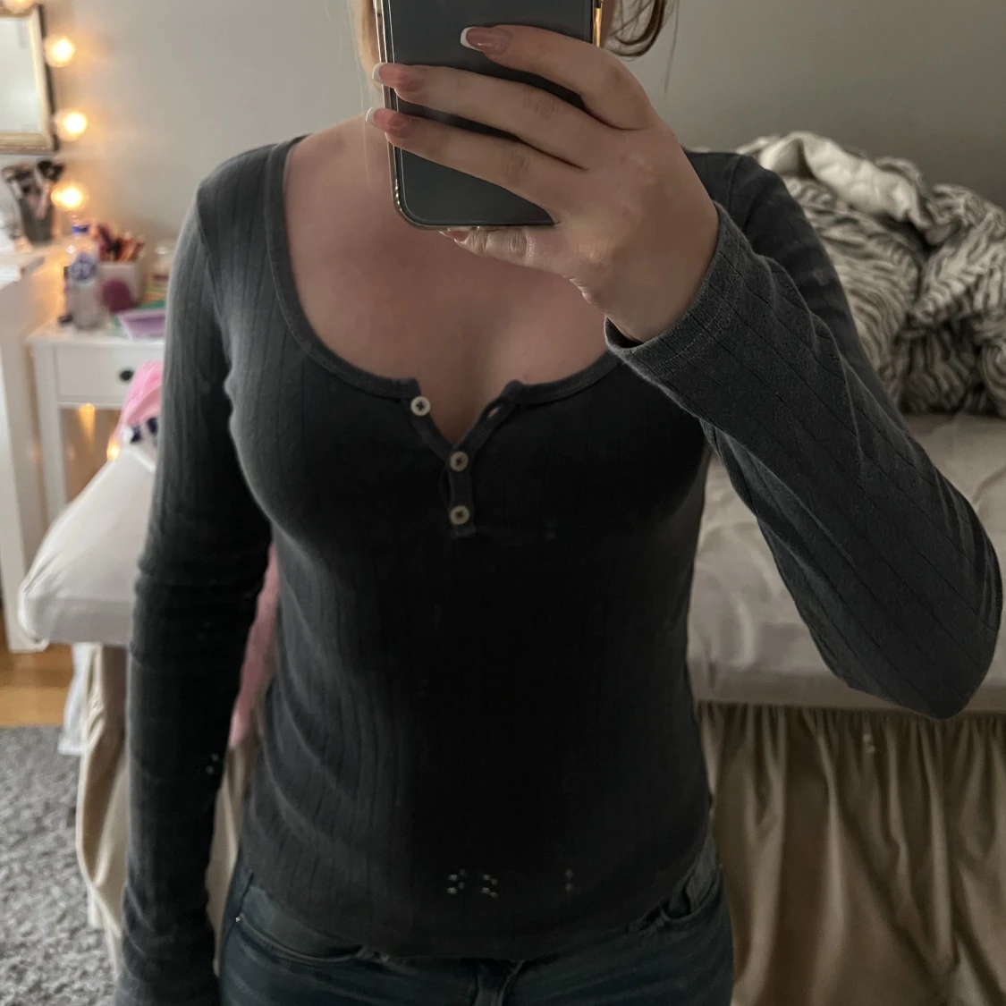 Marinblå farfars tröja  - 90