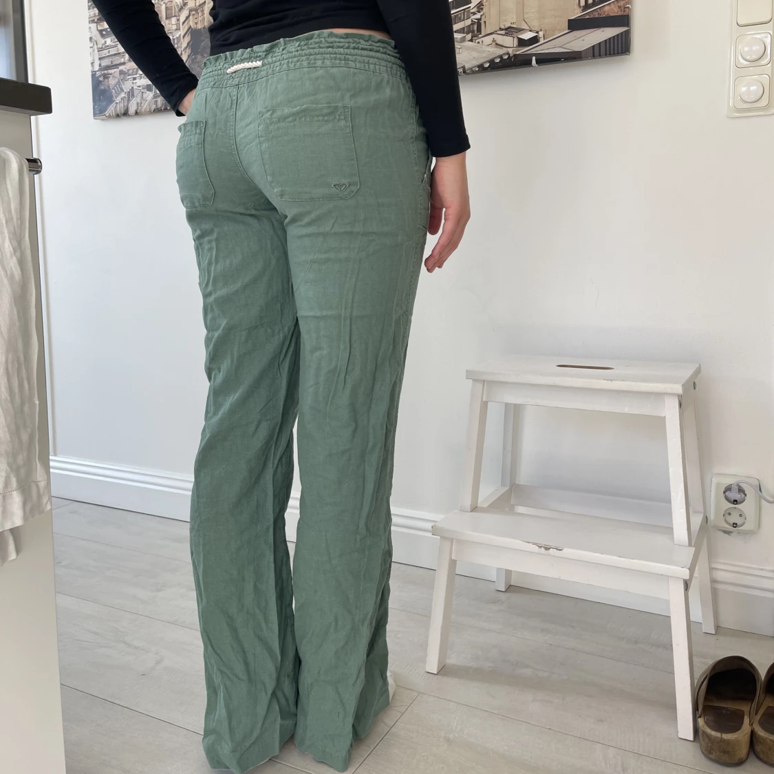 Gröna Roxy-linnebyxor - 90