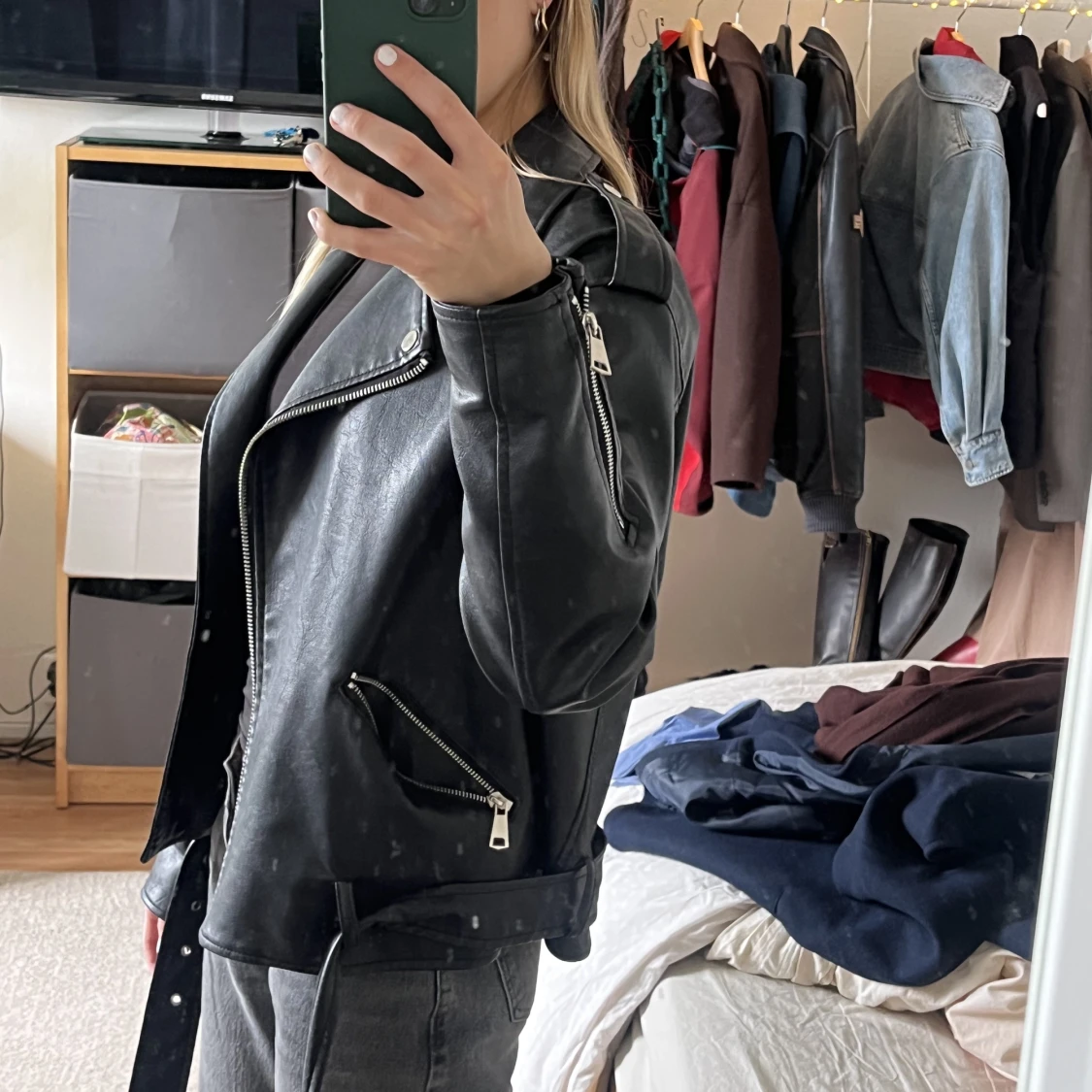 Läderjacka/bikerjacka - 91