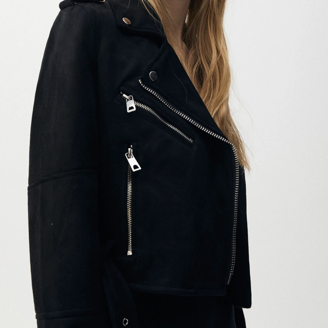 Svart läderjacka - 91