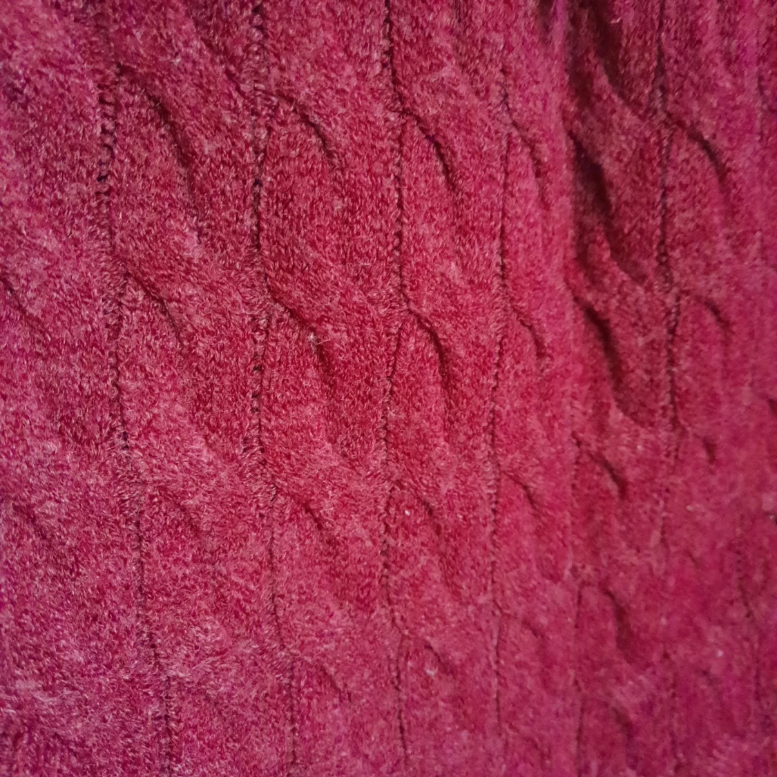 Vinröd stickad kjol, Divided (H&M) - 91