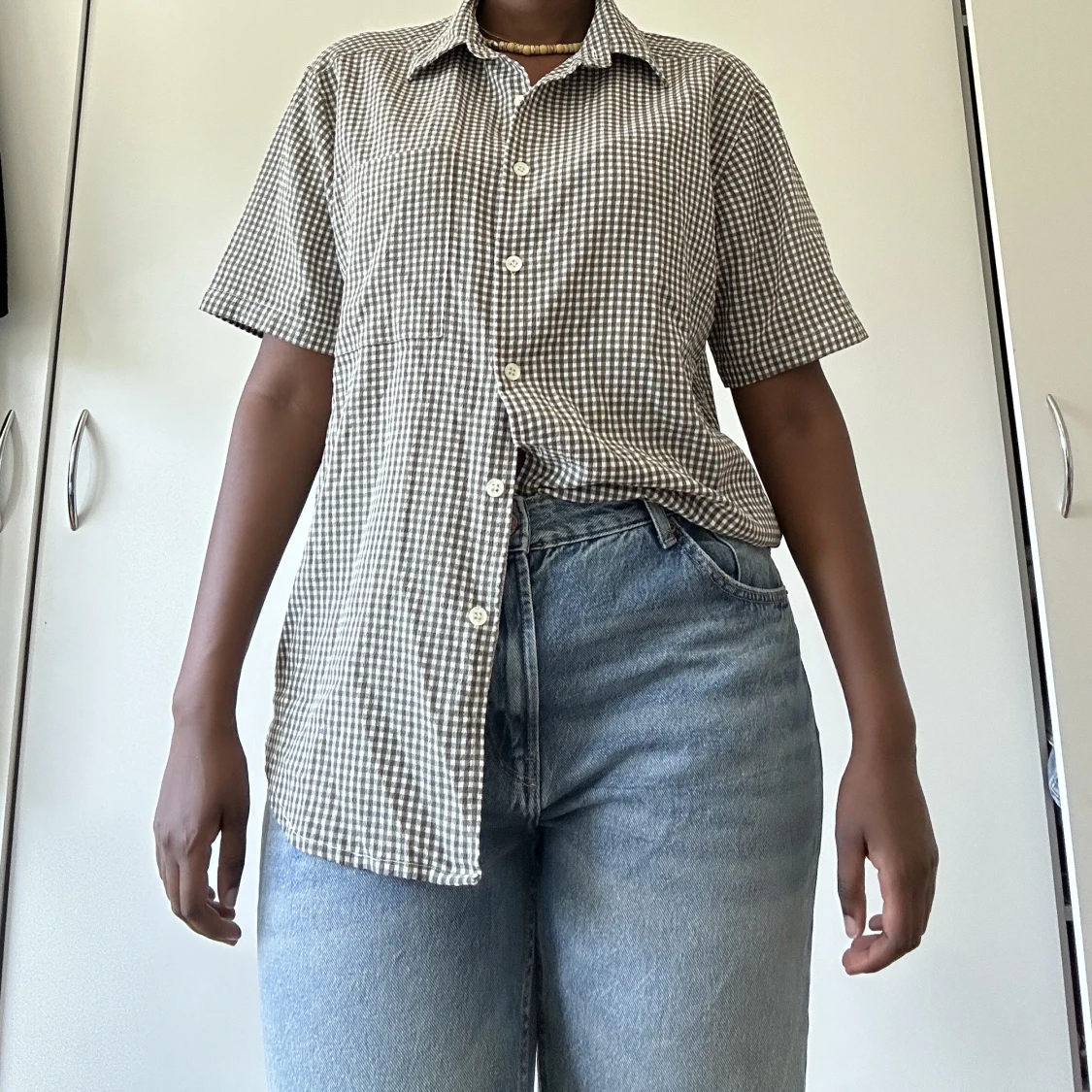 Rutig grön skjorta - 91