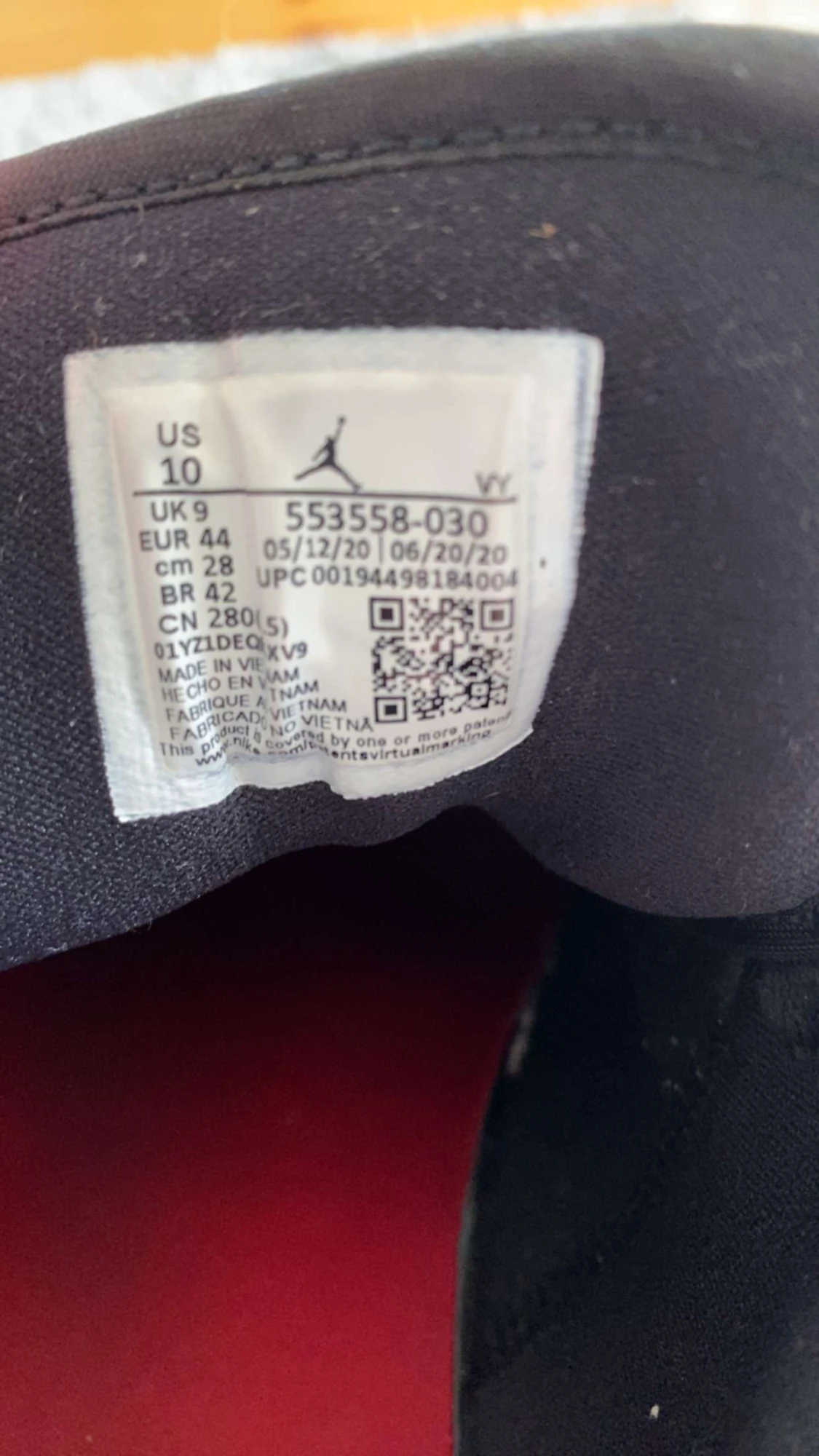 Jordan 1 light smoke grey - 90