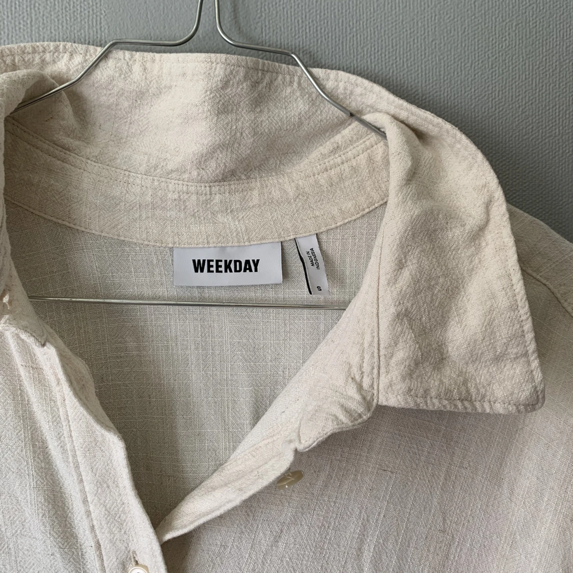 Oversized skjorta i linne - 91