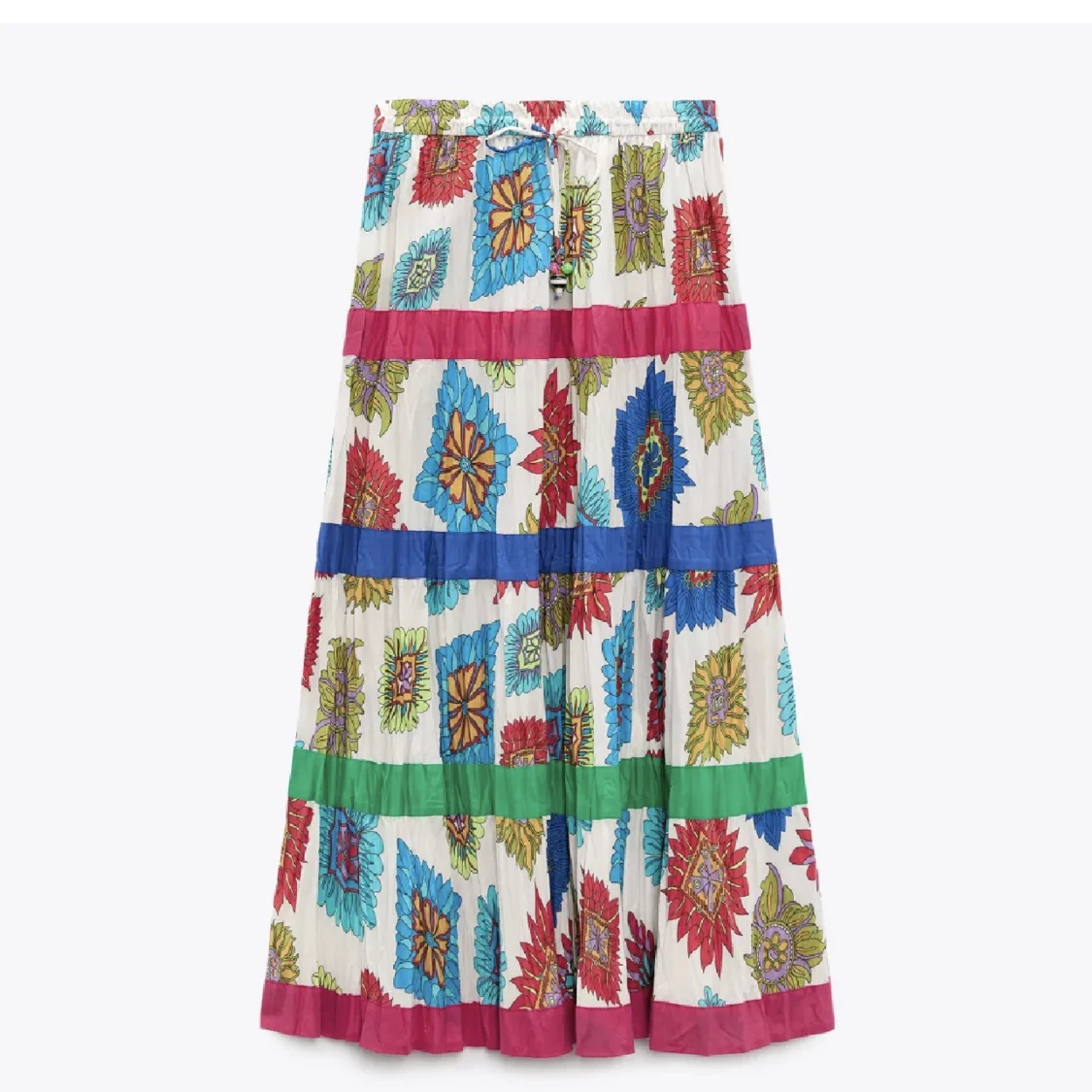 Zara Mönstrad maxikjol i strl S - 91