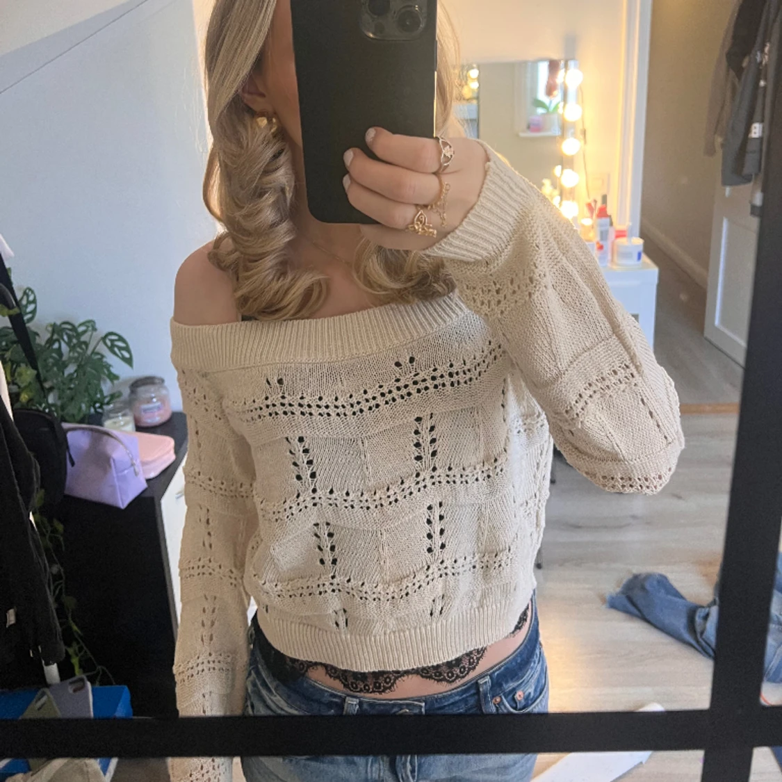 Stickad off shoulder - 90