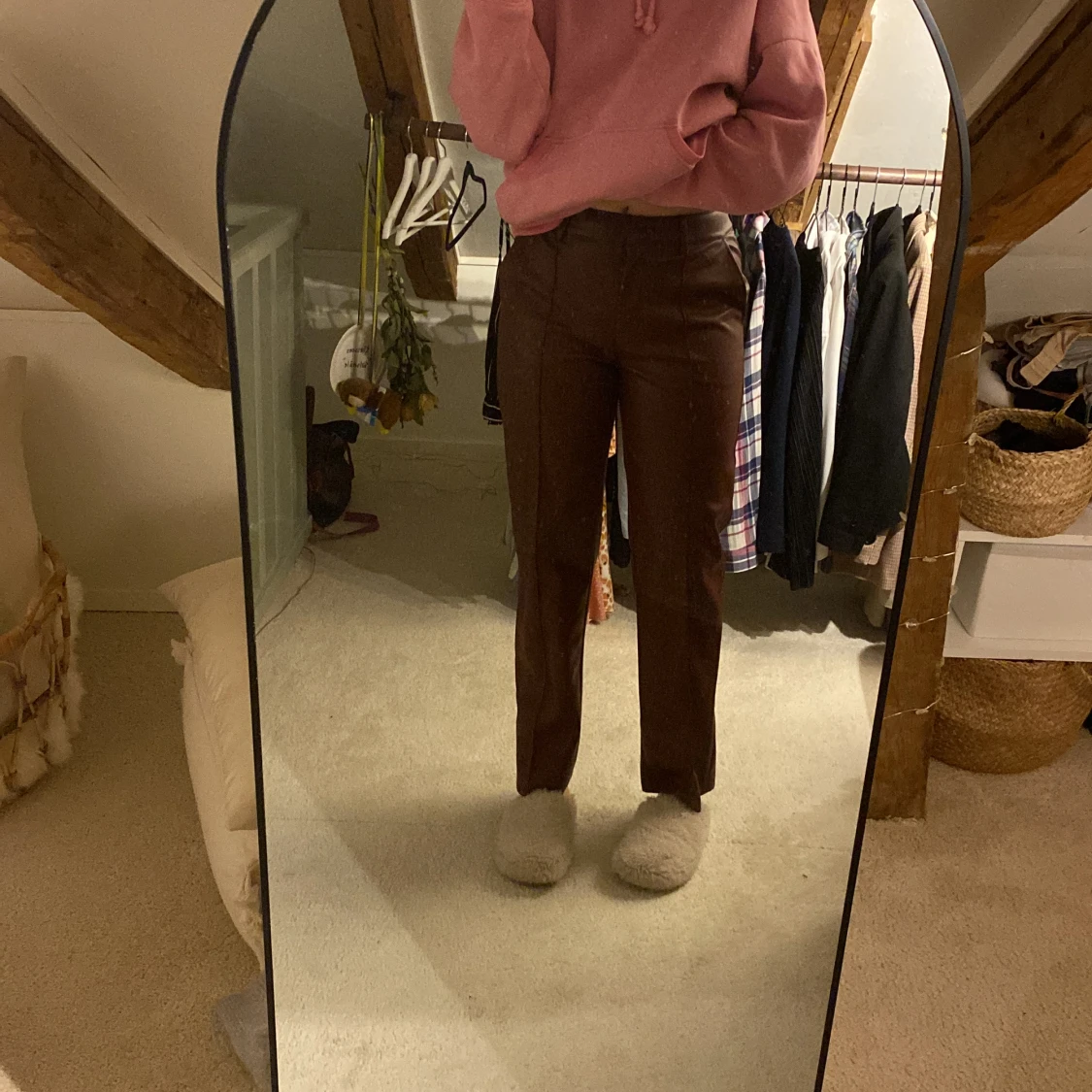 Brunröda skinnbrallor