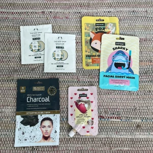 Ansiktsmask kit! - Helt oanvända! Ett kit med fyra ansiktsmasker och body butter samples 💞