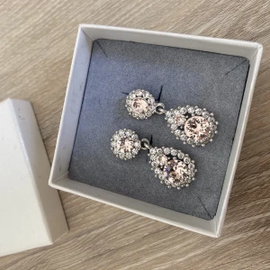 Örhängen Liky&Rose - Örhängen använda endast en gång. Rosa och silverstenar.