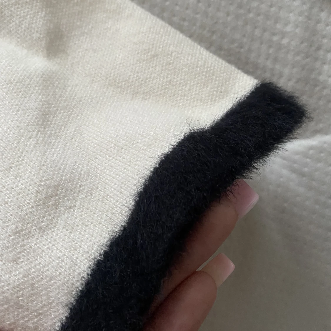 zara knit tröja vit/svart - 90