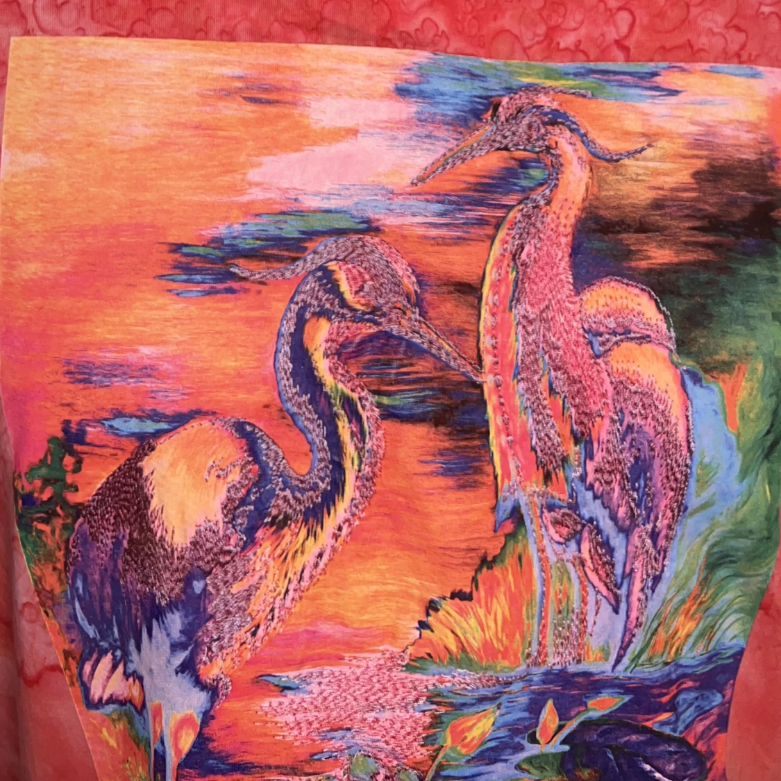 Heron Preston -  RARE Birds Tie-Dye S/S T-shirt sz L - 90