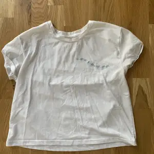 Be a visionary T-shirt från gymshark i färgen vit, strl S, använd ett fåtal gånger, den är i okej skick för den är lite missfärgad uppe vid halsen, svårt att fånga på bild men syns lite irl