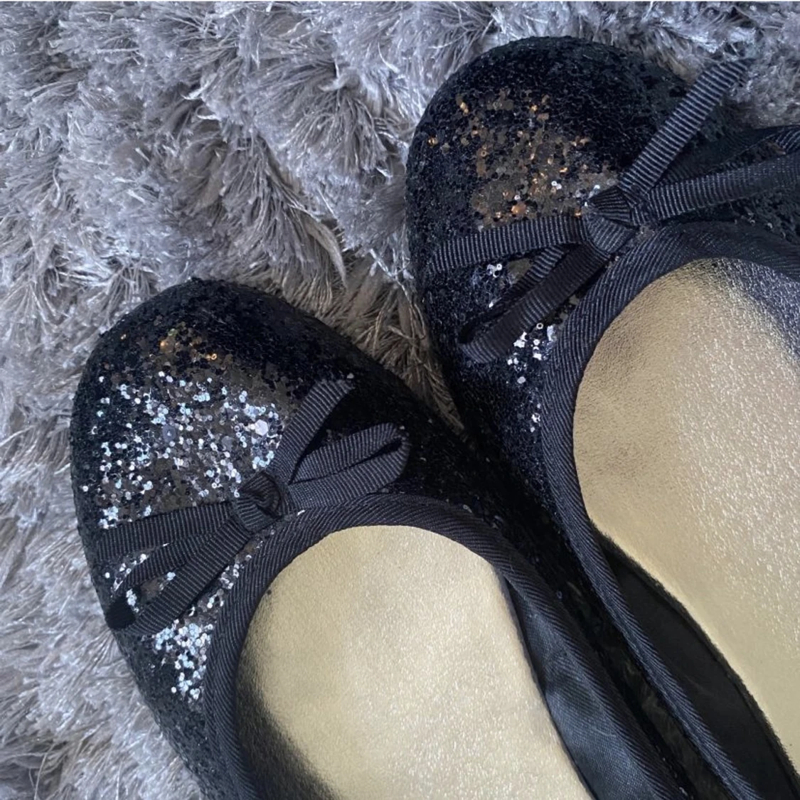 Glittriga ballerina skor 