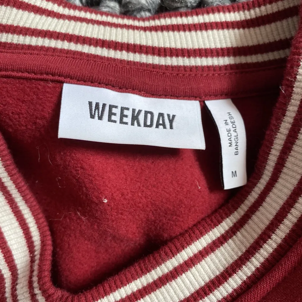 Sweatshirt från weekday, använd väldigt få gånger, storlek M inge täcken på slitage. Hoodies.