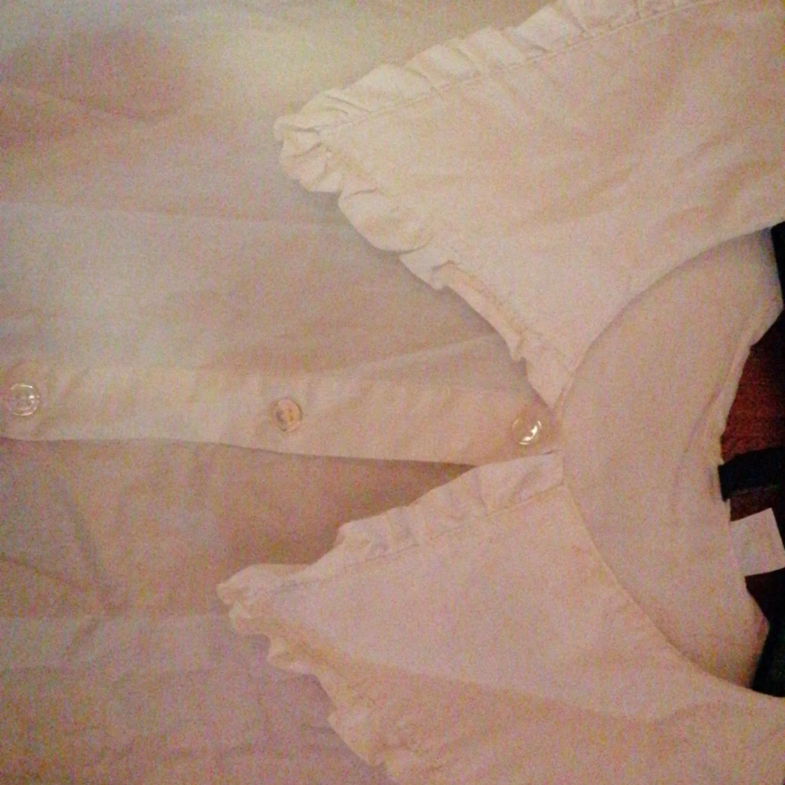 Vit frailkrage skjorta - 91