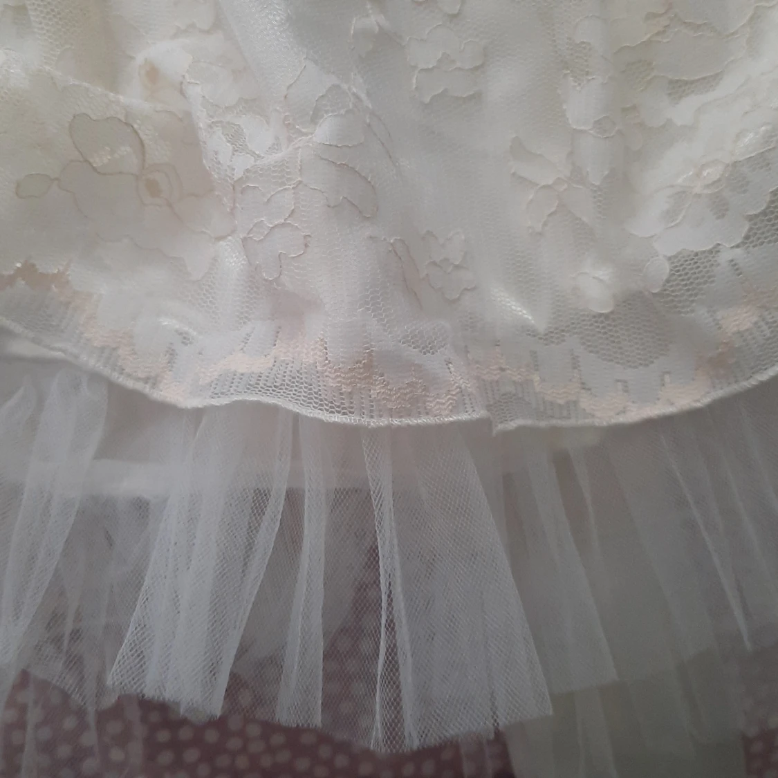 Vit strapless klänning - 90