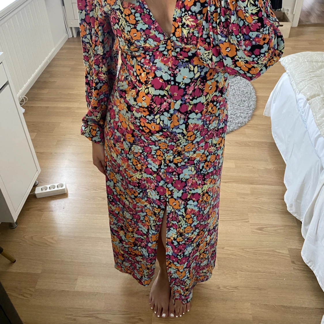 Blommig långklänning  - 91