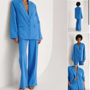 Blazer och kostymbyxor NA-KD  - Blazer och kostymbyxor från Khaoula x NA-KD. Blazern är aldrig använd och byxorna är använda 1 gång. Storlek 38 i kavajen storlek 40 i byxorna. Köpt för 1198kr för ca 2 år sen.  