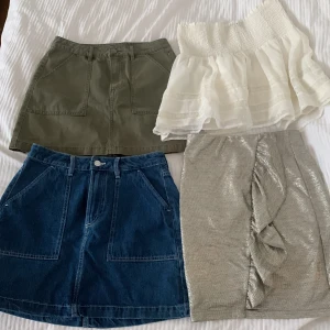 Sommarkjolar - Superfina kjolar. 50kr styck. Bara att skriva om du skulle vilja se någon lite närmare💕 Alla är storlek M/38 förutom glitterkjolen som är storlek S VIT KJOL SÅLD