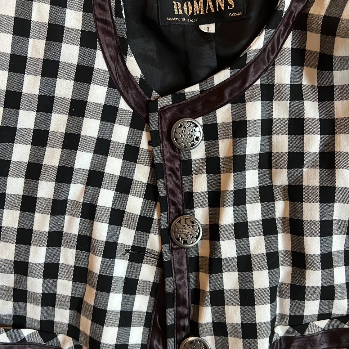 Cropped kavaj rutig - 91