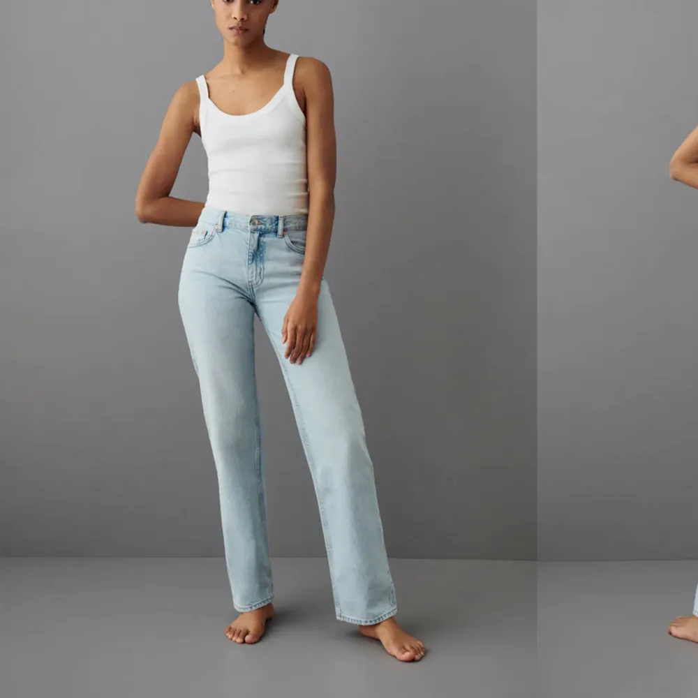 Jättefin jeans från Gina men tyvärr så kommer den inte till användning längre, pris kan diskuteras och skriv privat om mer bilder❤️❤️. Jeans & Byxor.