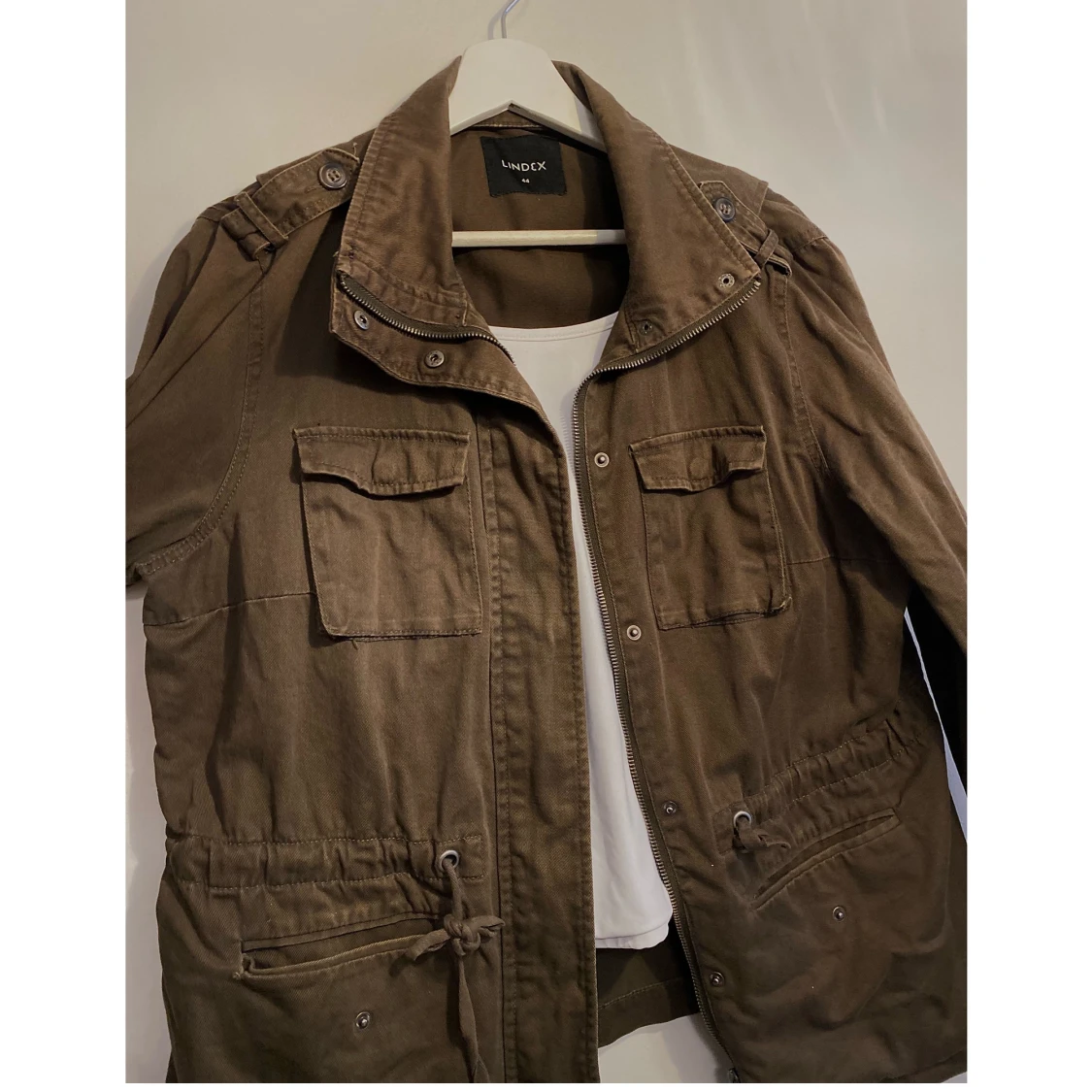 Olivfärgad jeansjacka  - 91