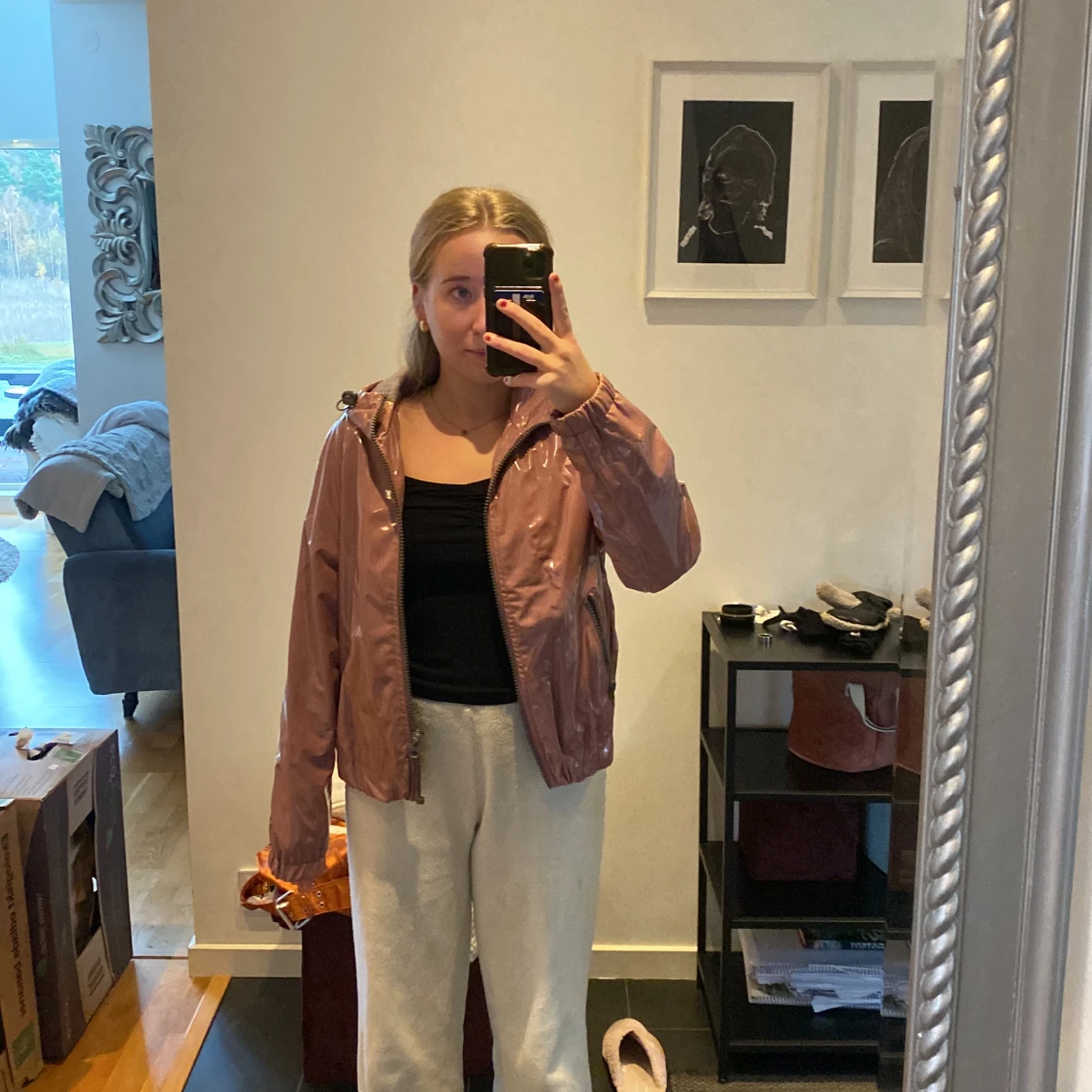 Regnjacka, glansig - 90