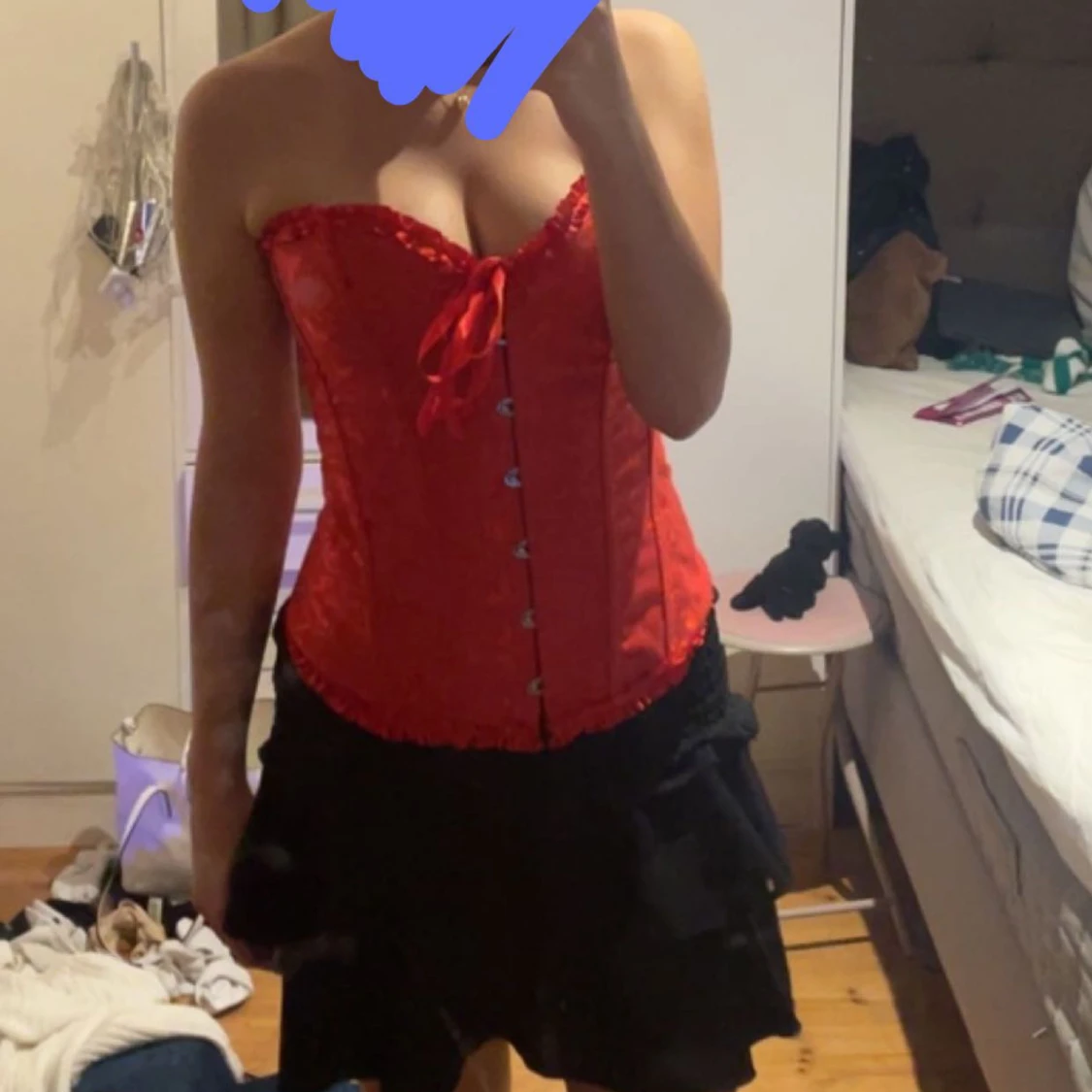 röd korsett  - 90