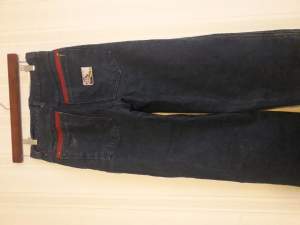Vintage jeans från ball Mörk denim med dragkedjor i sidan