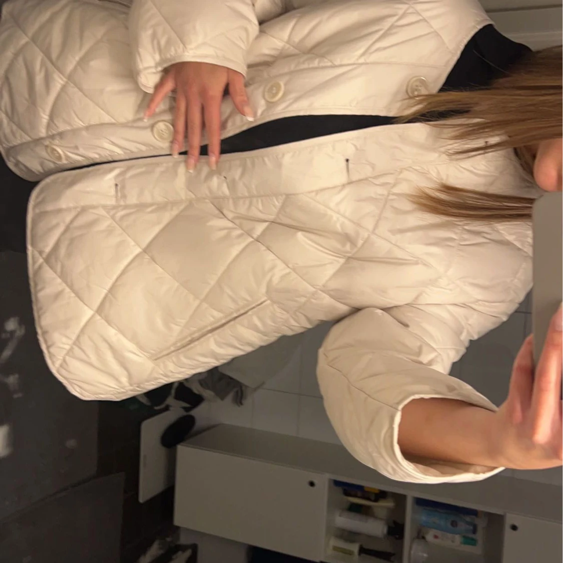 Beige vit jacka - 90