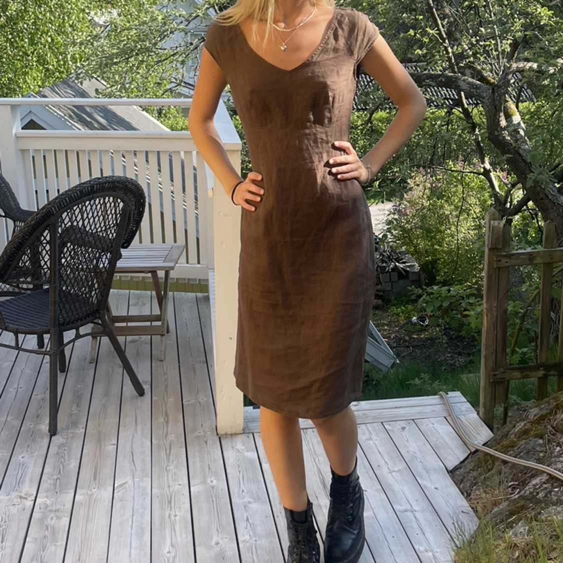 Linne klänning - 90