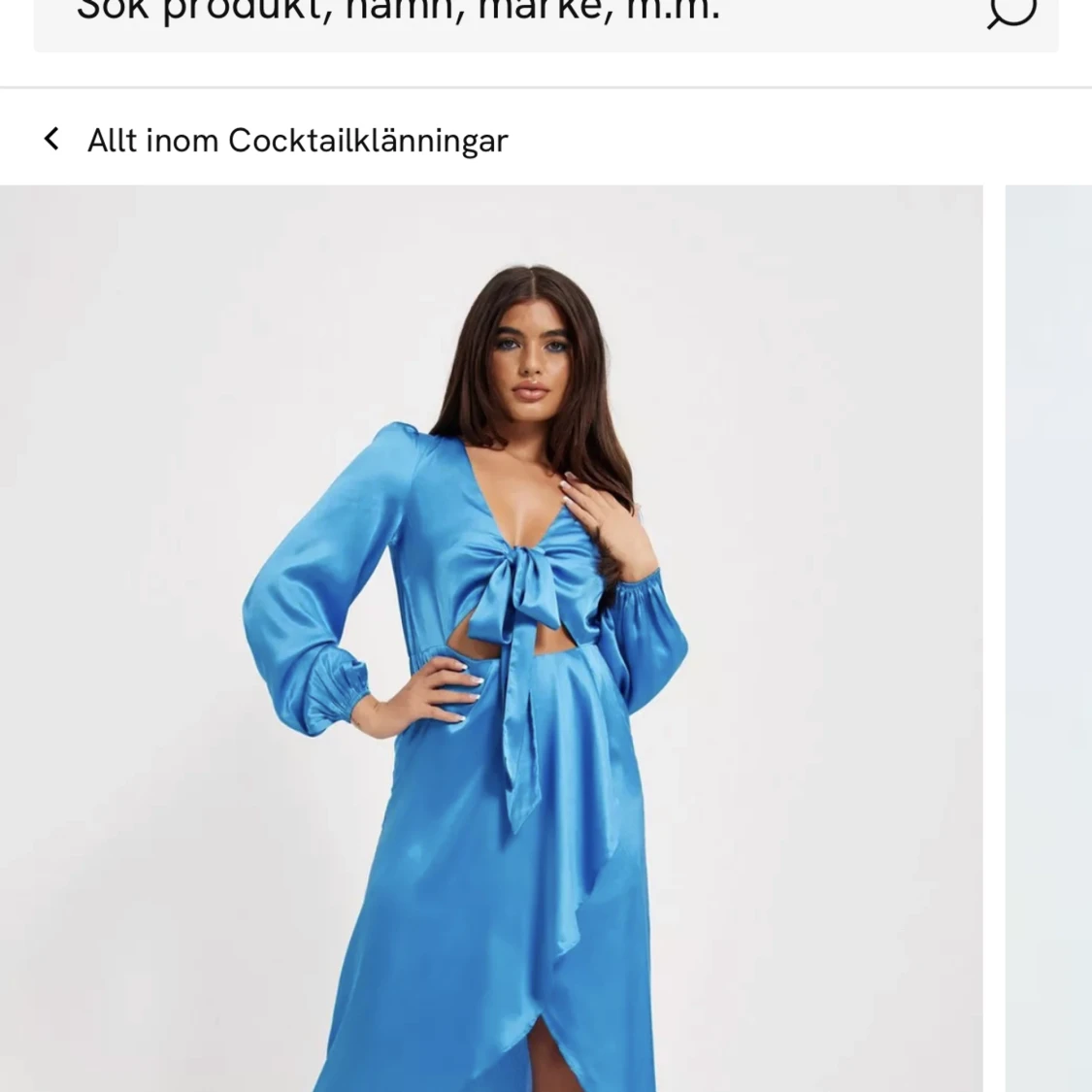 Satin klänning NELLY - 90