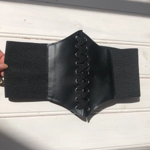 Mini korsett - Mini ”korsett” som späns med kardborre i ryggen. Väldigt fin över klänningar/blusar. Str S men skulle tro den även passar XS beroende på hur hårt man vill att den ska sitta. 💕