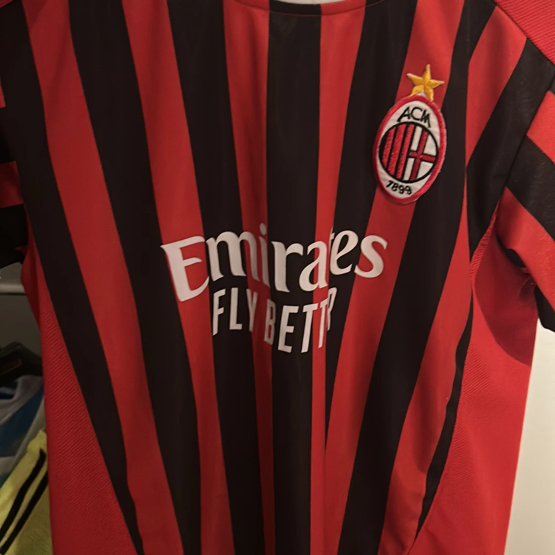 Ac Milan tröja fake två adidas sträck