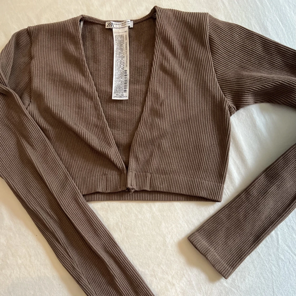 Brun croppad seamless top - 90