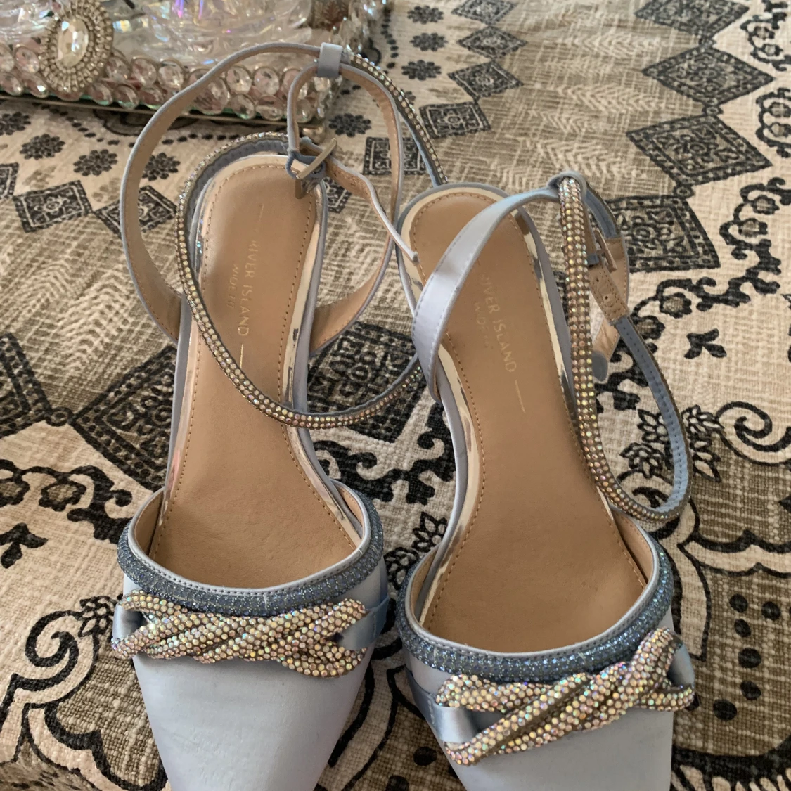 Blå klackskor från River Island  - 90