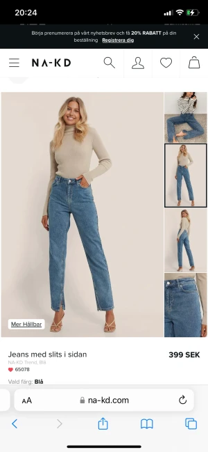 Helt nya jeans! - Har aldrig använt dessa. Jätteskönt material🫶🏻