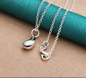 Superfin halskedja med hänge, silverpläterat - Silverpläterat halskedja med hänge. Stämplat.  Armband, örnhänge och ring finns bland mina annonser❤️