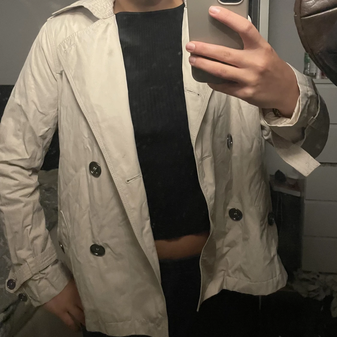 Kort kappa trenchcoat - 91