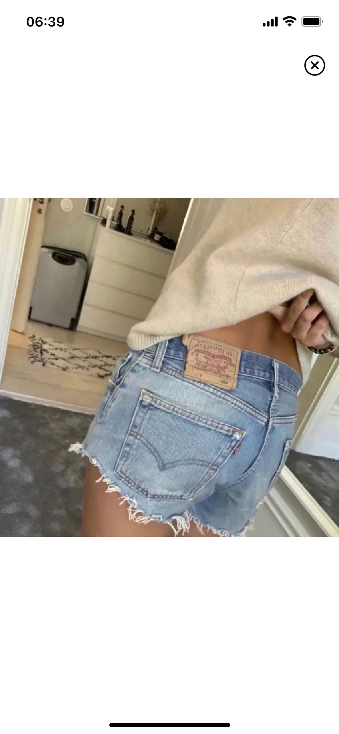 Gråa Levis 501 shorts - 90